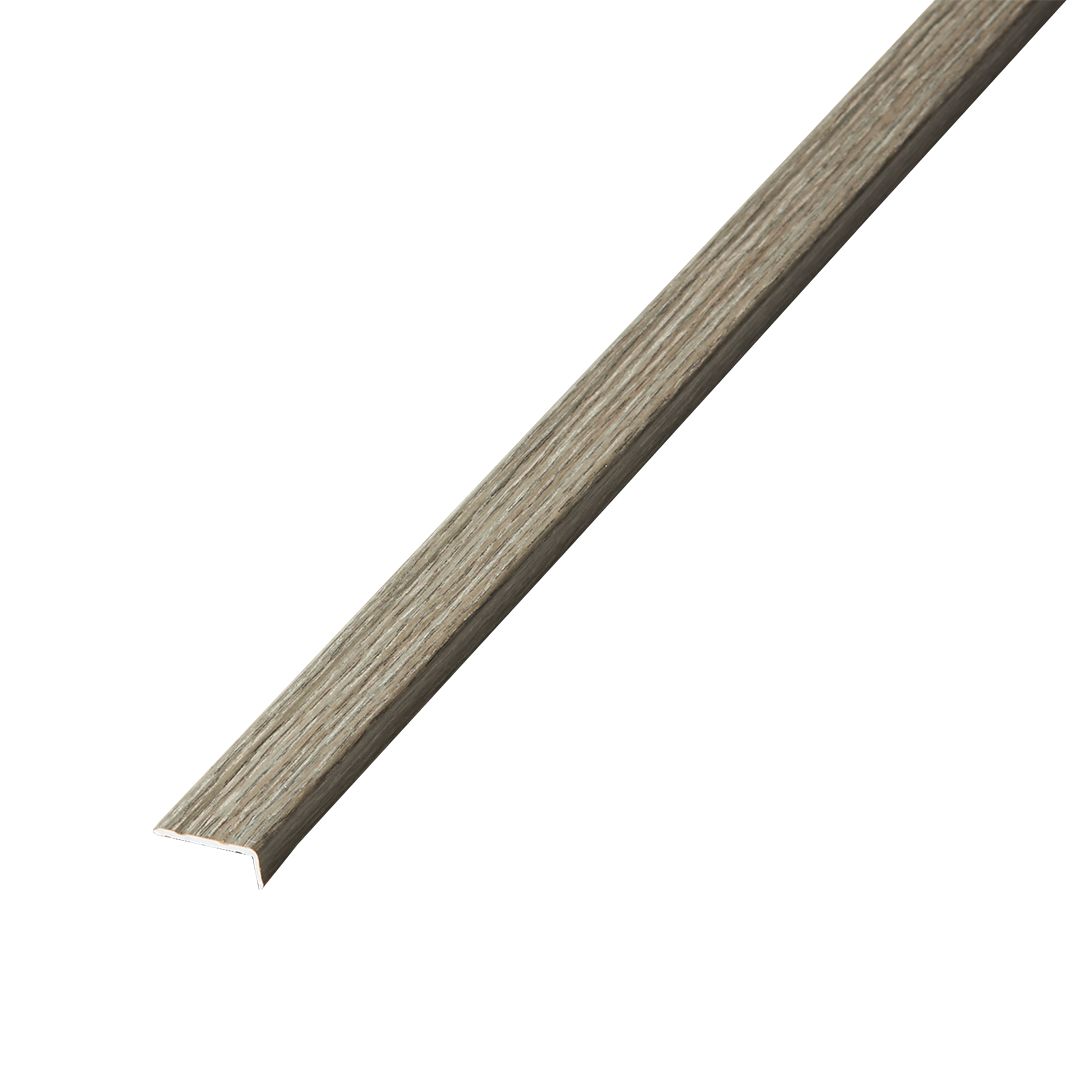 Co-pro Hoekprofiel 10 x 25 Eiken donker grijs – 2,7 m