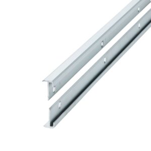 Co-pro Open trapprofiel achterzijde pvc zilver – 2,7 m