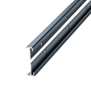 Co-pro Open trapprofiel achterzijde pvc zwart – 2,7 m