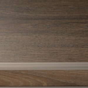 Co-pro Trapprofiel PVC 45 x15 RVS 3,0 structuur – 3 m