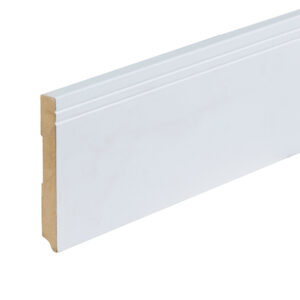 Co-pro Milaan (2 groefjes) – 120 × 15 mm – 240 cm – lakfolie wit