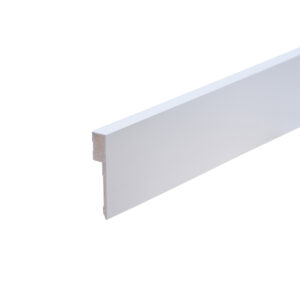 Co-pro Amsterdam (recht) – 90 × 18 mm – 240 cm – gelakt wit RAL 9010
