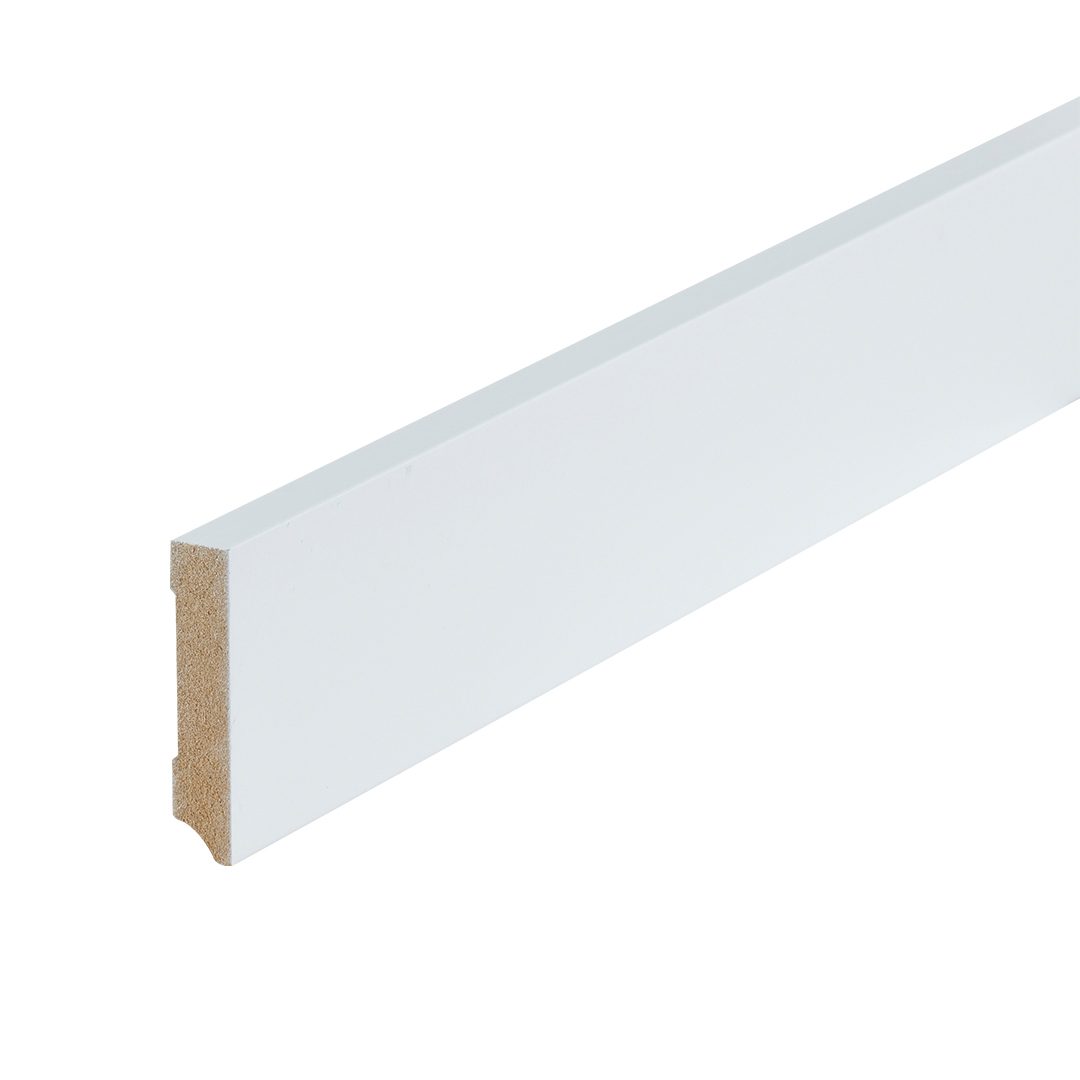 Co-pro Amsterdam (recht) – 70 × 15 mm – 240 cm – gelakt wit RAL 9010