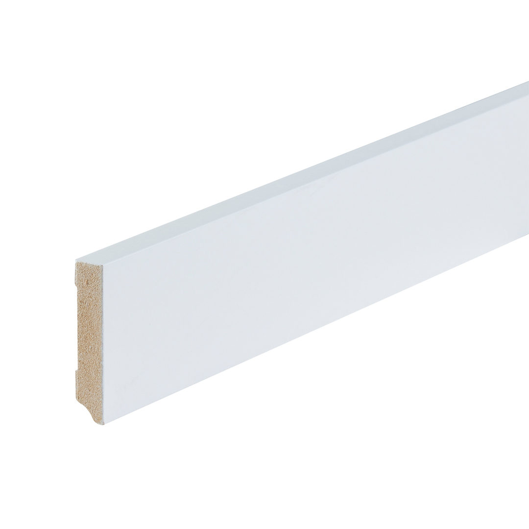 Co-pro Amsterdam (recht) – 70 × 15 mm – 240 cm – gelakt extra wit RAL 9016